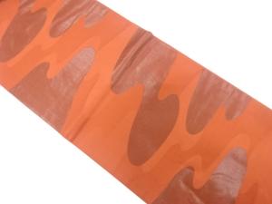 霞模様織り出し　開き名古屋帯（額縁仕立て）